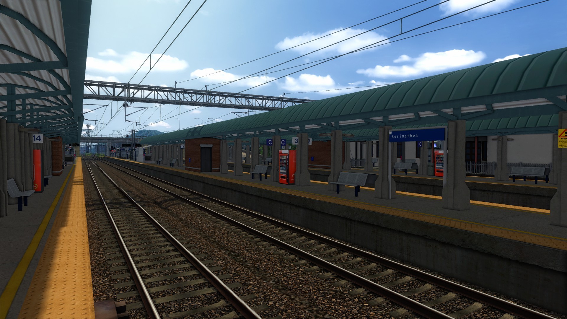 Serinathea railway station with reworked OHLE
